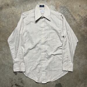 Vintage 70s Bernard Shepherd Gant White Striped Shirt